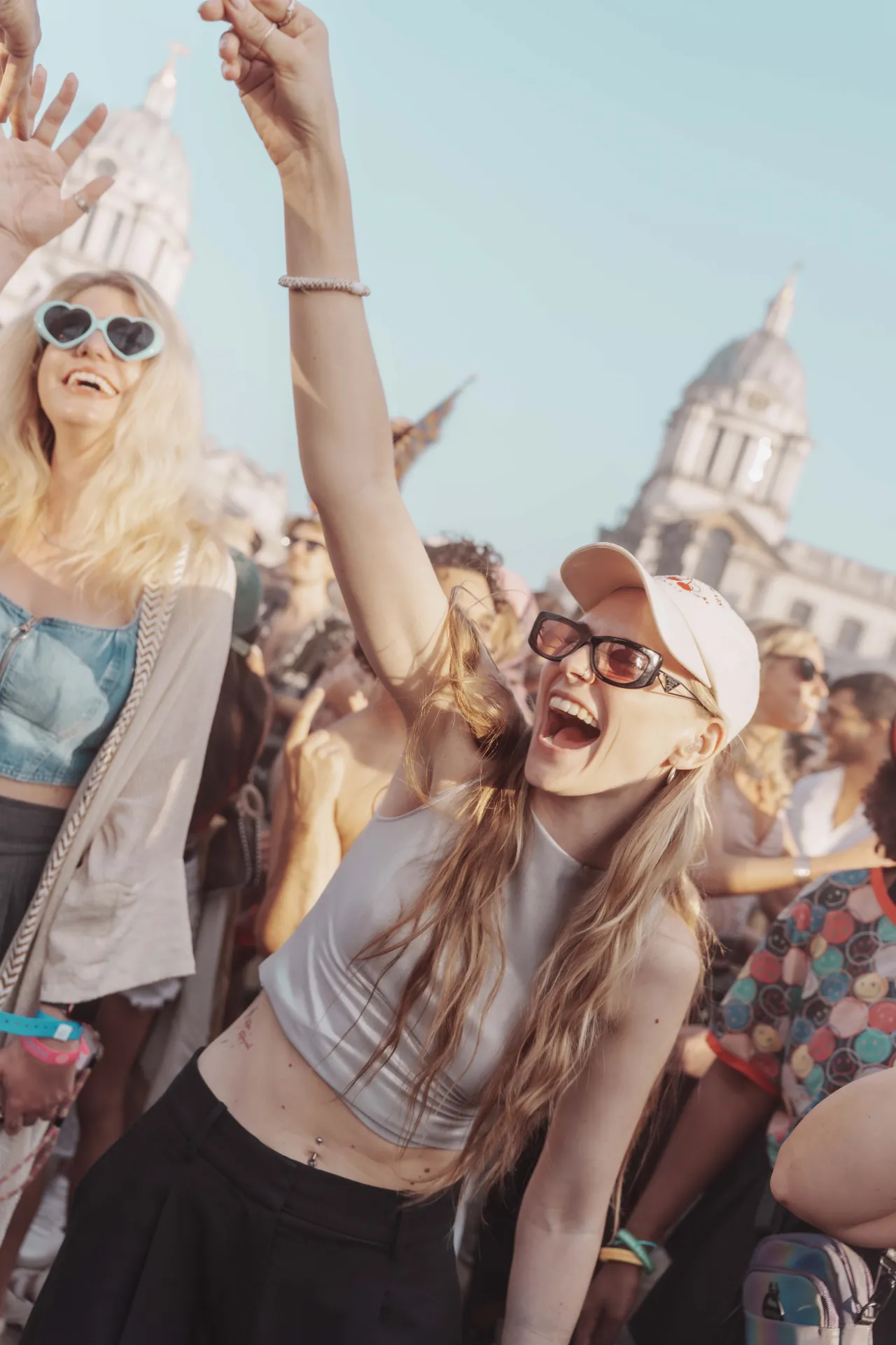 Musicians playing live at a concert, engaging with the audience and delivering an electrifying performance.